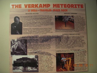 9 7xu. Lowell Observatory - meteorite sign