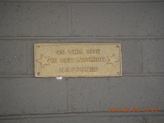 24 7xu. Lowell Observatory - 'Nothing happened' sign