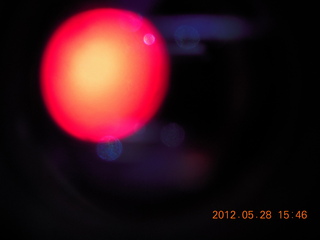 34 7xu. Lowell Observatory - bad picture of sun through telescope