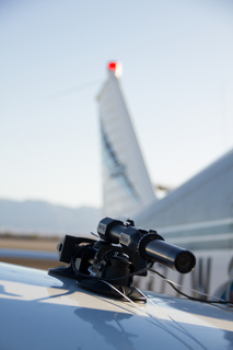 n8377w - movie camera on the wing