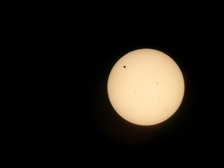 transit of Venus - Howard's pictures - the sun and Venus through a real telescope