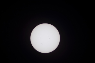 transit of Venus - Howard's pictures - the sun and Venus through a real telescope