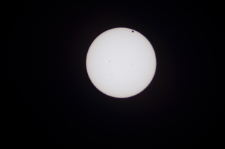 transit of Venus - Howard's pictures - the sun and Venus through a real telescope