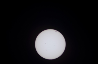 transit of Venus - Howard's pictures - the sun and Venus through a real telescope