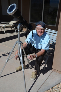 transit of Venus - Howard's pictures - Bill and telescope
