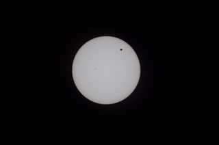 transit of Venus - Howard's pictures - the sun and Venus through a real telescope
