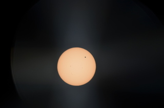 transit of Venus - Howard's pictures - the sun and Venus through a real telescope near sunset