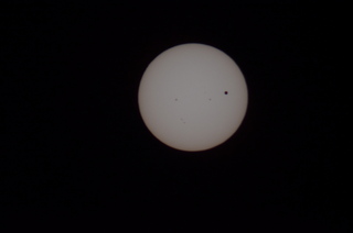 transit of Venus - Howard's pictures - the sun and Venus through a real telescope