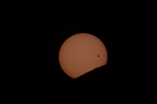 transit of Venus - Howard's pictures - the sun and Venus through a real telescope
