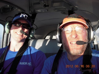 Chris and Adam flying in N8377W