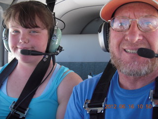 Phil and Jessica and Adam flying in N8377W