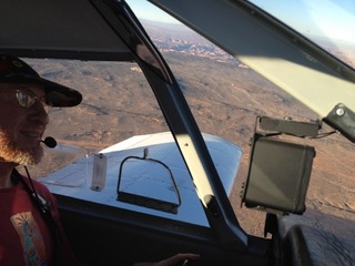Howard, Ron, and Adam flying in N8377W