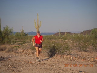 Canyonlands Murphy hike - Adam running (tripod)