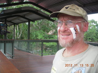 159 83d. Tjapukai Aboriginal Cultural Park - Adam with painted face