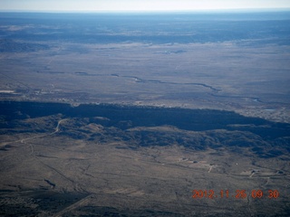 aerial - city on a ridge