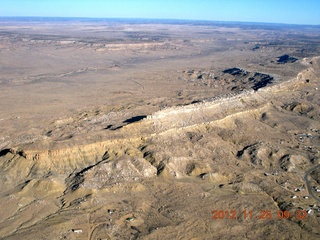 aerial - city on a ridge
