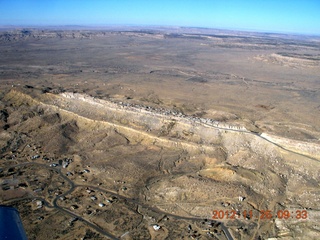 aerial - city on a ridge