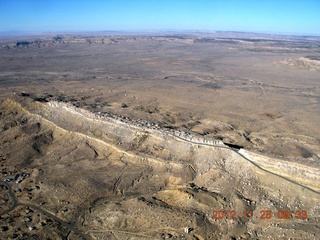 aerial - city on a ridge