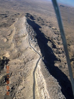 aerial - city on a ridge