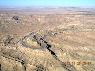 aerial - city on a ridge