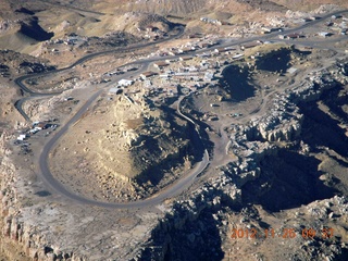 aerial - city on a ridge