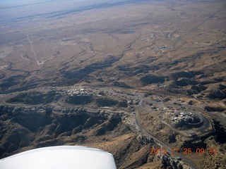 aerial - city on a ridge