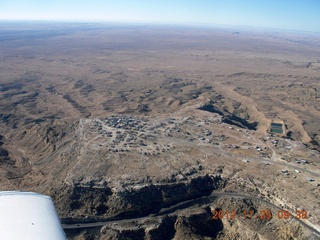 aerial - city on a ridge