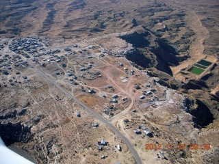 aerial - city on a ridge