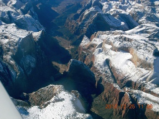 99 84r. aerial - Zion National Park - Observation Point and Angels Landing