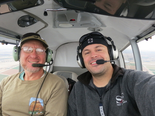 Sean, Kristina, Adam flying in N8377W