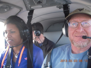 Kevin and Annie and Adam flying in N8377W