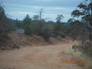 Sedona - Pink Jeep tour - snow on the hillside