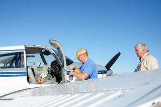 Yaseen's pictures - Adam and Jim G and the video camera and N8377W