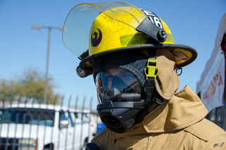 Yaseen's pictures - fake fireman at Cactus Fly-in