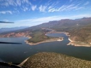 Theresa Q's (small) pictures - aerial of Roosevelt Lake