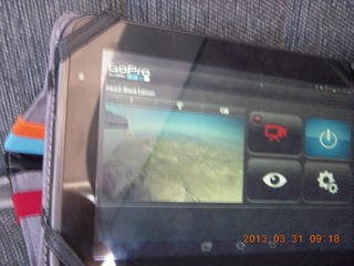 tablet showing camera controls