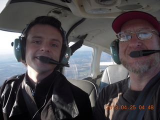 Fatemah, Kevin, and Adam flying in N8377W