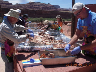 134 89r. Caveman Ranch - getting dinner ready
