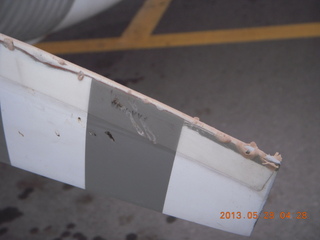 4 89u. my propeller - dings on the tape, not on the metal