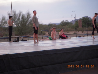 ballet dancers warming up for Topia