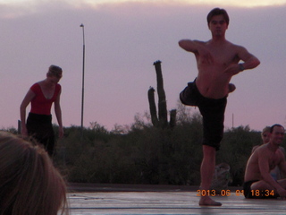 ballet dancers warming up for Topia