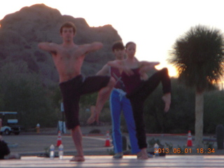ballet dancers warming up for Topia