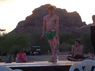 ballet dancers warming up for Topia