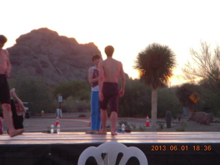 ballet dancers warming up for Topia
