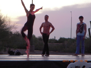 ballet dancers warming up for Topia