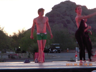 ballet dancers warming up for Topia