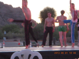 ballet dancers warming up for Topia