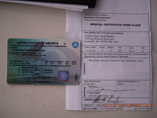 Pilot license back