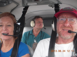 Rebeka, Dale, and Adam flying in N8377W