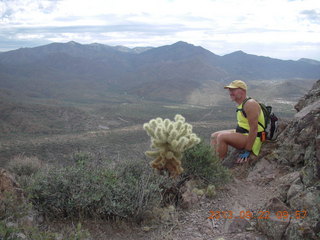 Elephant Mountain hike - Adam sitting